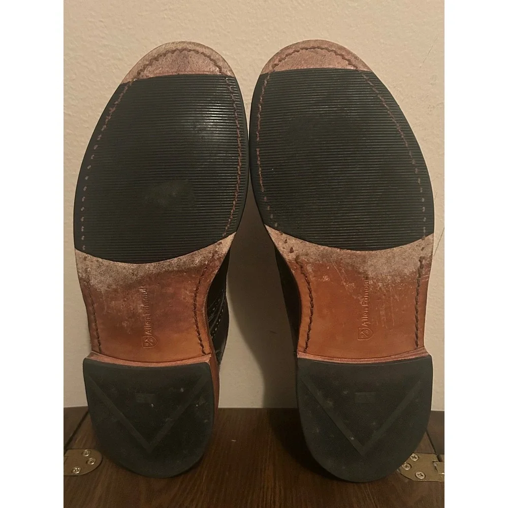 Allen Edmonds Alumnus Men's Black‎ Leather Wingtip Oxford Dress shoes Size 10.5D